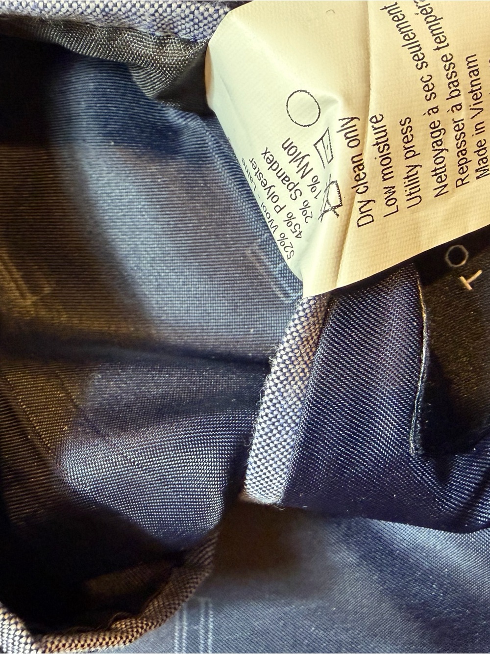 Tommy Hilfiger Charcoal Blazer with Subtle Blue Windowpane - Picture 5 of 12